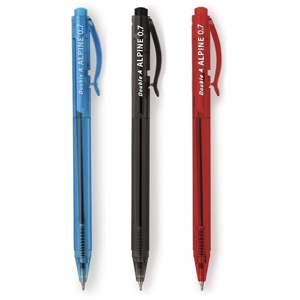 【Double A】Alpine 按壓式原子筆（0.5mm / 0.7mm）藍 / 黑 / 紅 側壓式 圓珠筆-細節圖5