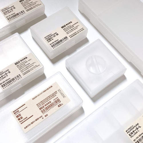 【MUJI 無印良品】聚丙烯 小物盒 藥盒 捲線收納盒 手機立架 連結式藥盒