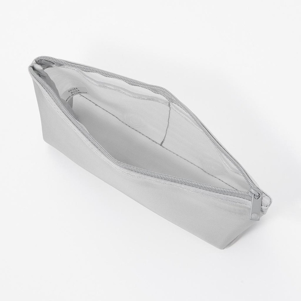 【MUJI 無印良品】尼龍網眼筆袋 - 船型（黑 / 灰）（大 / 小）新款-細節圖5