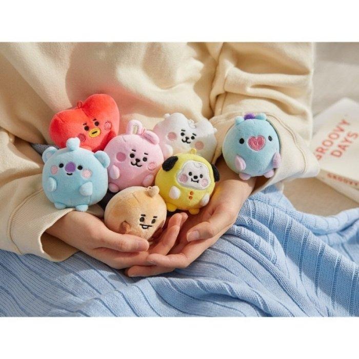 【BT21】圓形迷你絨毛玩偶（BABY系列）RJ 聖誕禮物 娃娃 吊飾-細節圖3