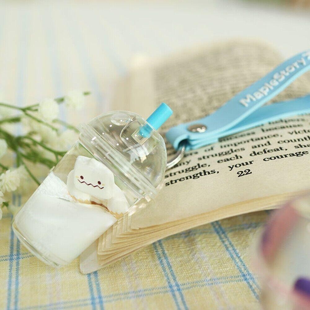 【楓之谷】韓國 MapleStory 官方周邊 鑰匙圈 飲料杯子吊飾（菇菇寶貝 / 雪吉拉 / 皮卡啾 / 綠水靈）-細節圖4