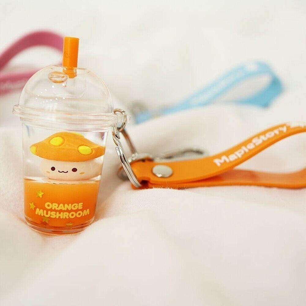 【楓之谷】韓國 MapleStory 官方周邊 鑰匙圈 飲料杯子吊飾（菇菇寶貝 / 雪吉拉 / 皮卡啾 / 綠水靈）-細節圖5