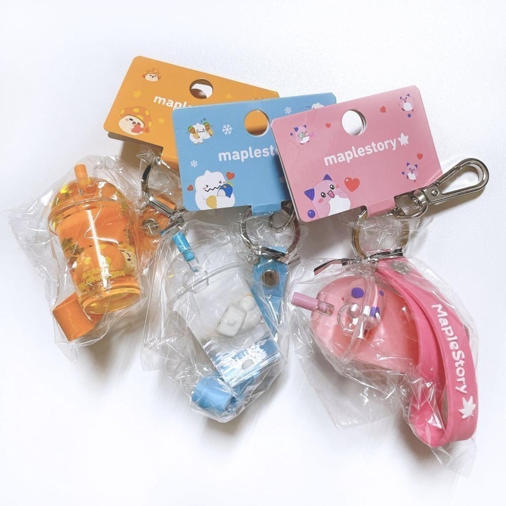 【楓之谷】韓國 MapleStory 官方周邊 鑰匙圈 飲料杯子吊飾（菇菇寶貝 / 雪吉拉 / 皮卡啾 / 綠水靈）-細節圖8