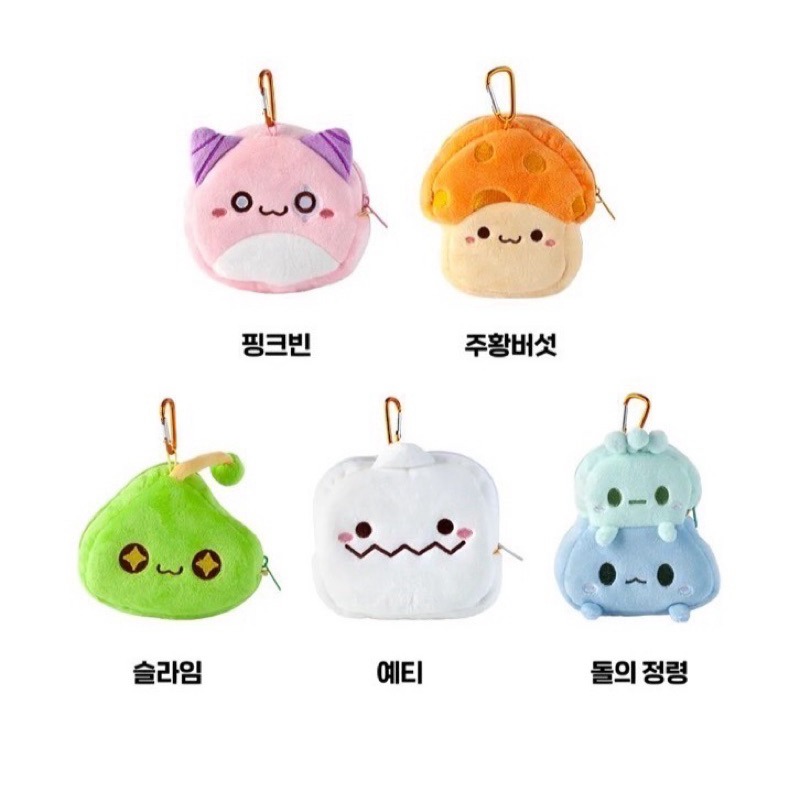 【楓之谷】韓國 MapleStory 官方周邊 小怪物隨身包（皮卡啾 / 石靈）收納包 零錢包-細節圖2