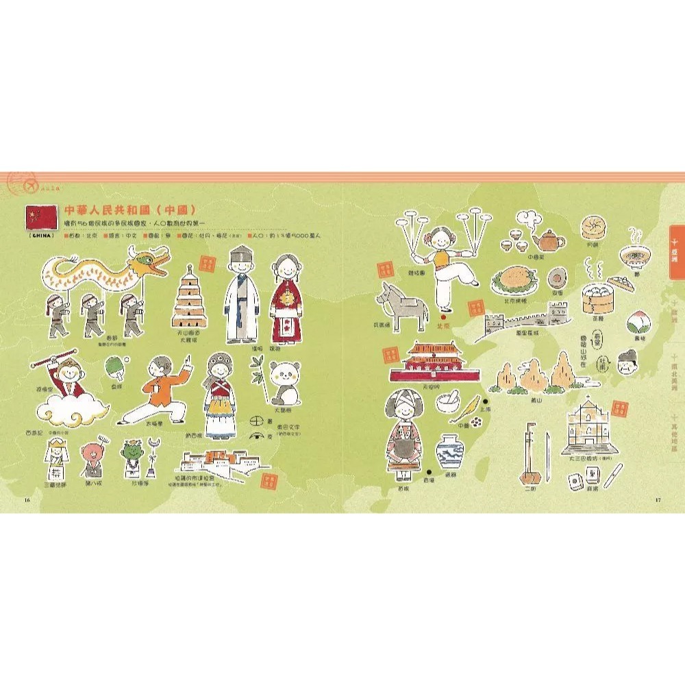◇安琪書坊◇－《9．美術工藝》世界一周：跟著插畫環遊世界｜カモ｜楓書坊（全新書）-細節圖6