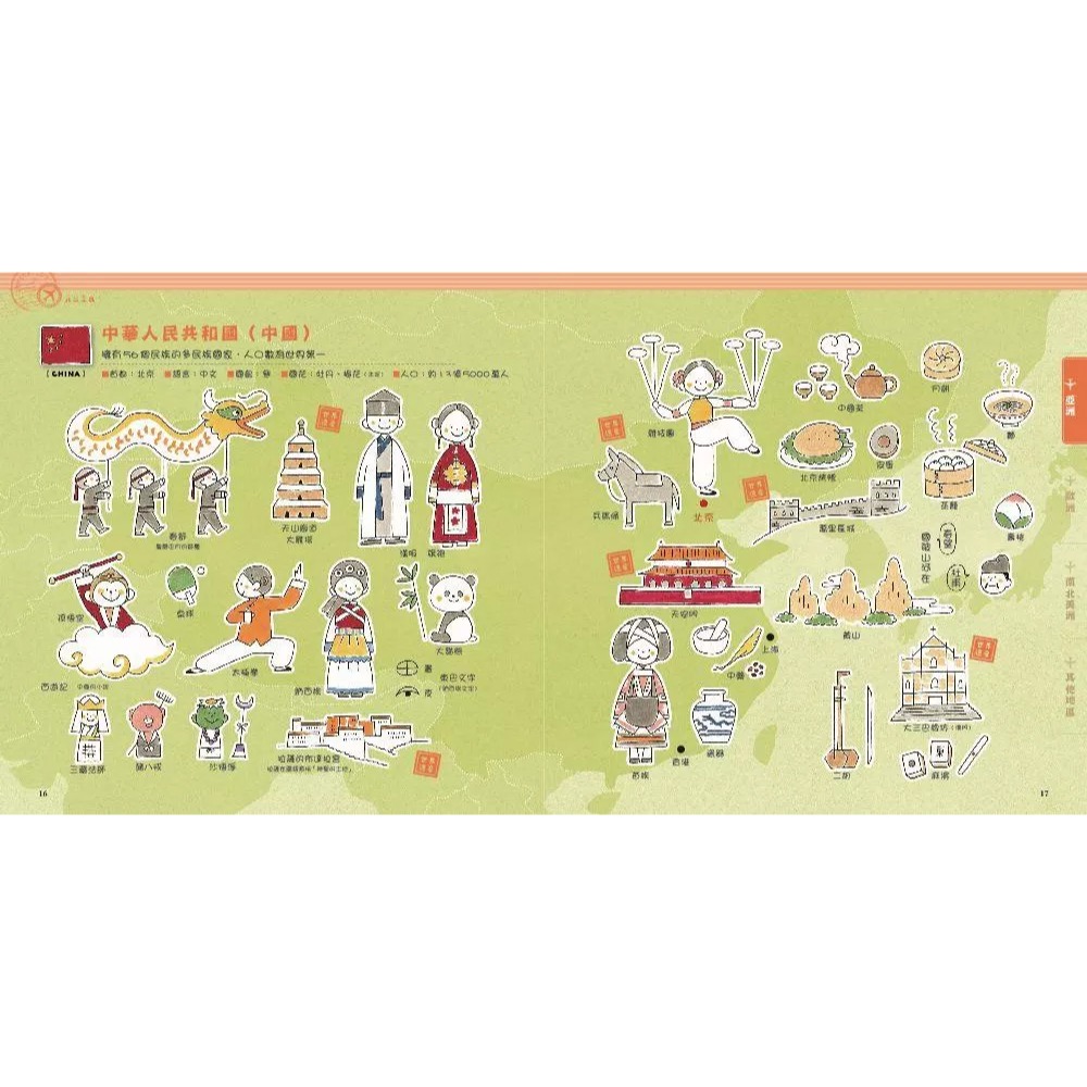 ◇安琪書坊◇－《9．美術工藝》世界一周：跟著插畫環遊世界｜カモ｜楓書坊（全新書）-細節圖6