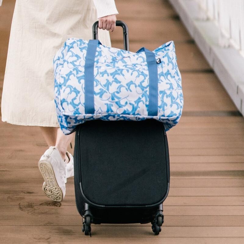 【murmur】旅行袋│博客來 X 錦源興聯名限定（藍白拖）輕簡旅袋、折疊收納袋 絕版商品-細節圖3