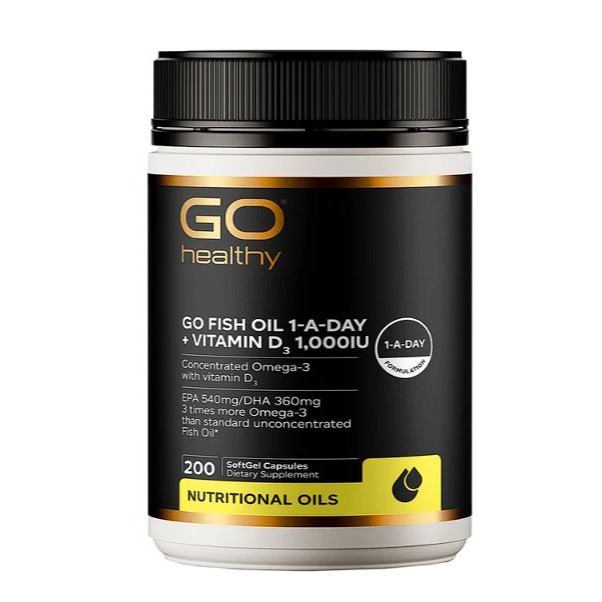（🥝澳貨紐物）紐西蘭 GO Healthy - 魚油 + 維生素 D3 1000IU * 200-規格圖3