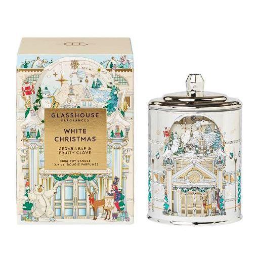 2025限定 Glasshouse Fragrances－薑餅屋／聖誕夜 ／槲寄生下／白色聖誕／冬季仙境＊380g 蠟燭-細節圖4