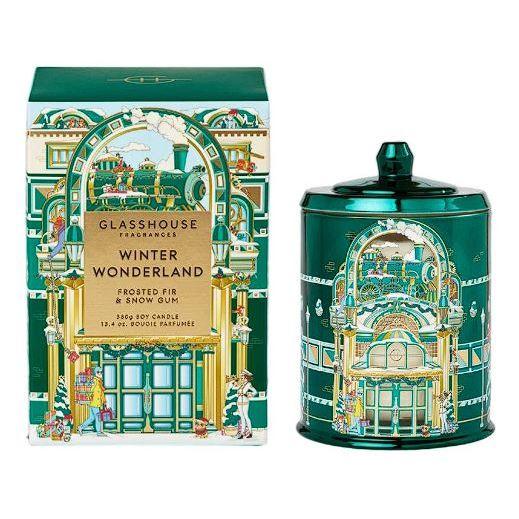 2025限定 Glasshouse Fragrances－薑餅屋／聖誕夜 ／槲寄生下／白色聖誕／冬季仙境＊380g 蠟燭-細節圖5