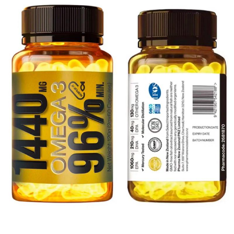 Pharma New Zealand™  - 魚油 1440mg Omega3 ≥96% * 60-細節圖2