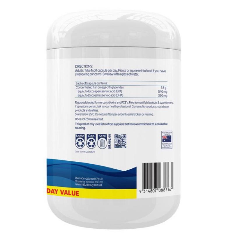 （🐨澳貨紐物）澳洲 Nature＇s Way - Ultimate Omega 3x 三倍強度 *150-細節圖2