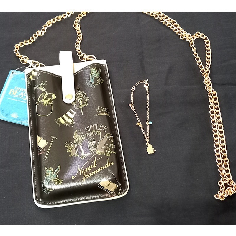 【現貨】【環球影城】【哈利波特/怪獸與他們的產地】 斜背手機證件套+玻璃獸手鍊-細節圖6