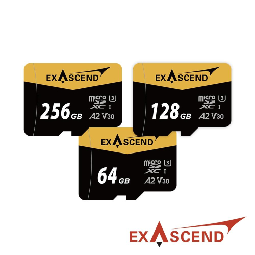 套組加購升級 64GB 128GB 256GB Exascend 記憶卡 microSD V30 加購替換原套組記憶卡