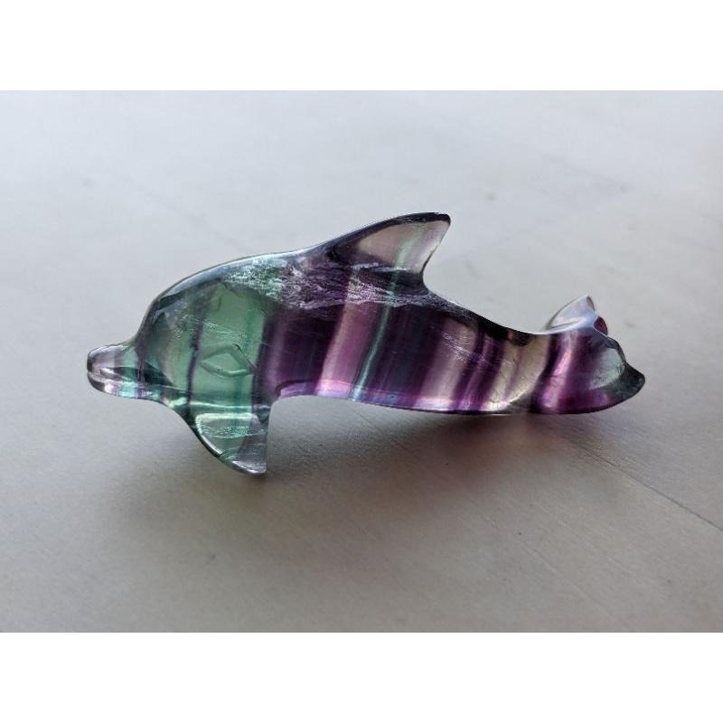 螢石海豚-紫(賣出)、綠、黃-細節圖5