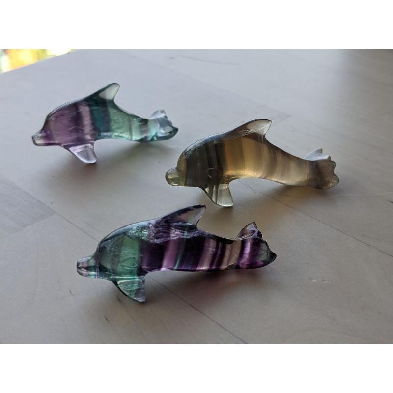 螢石海豚-紫(賣出)、綠、黃-細節圖8