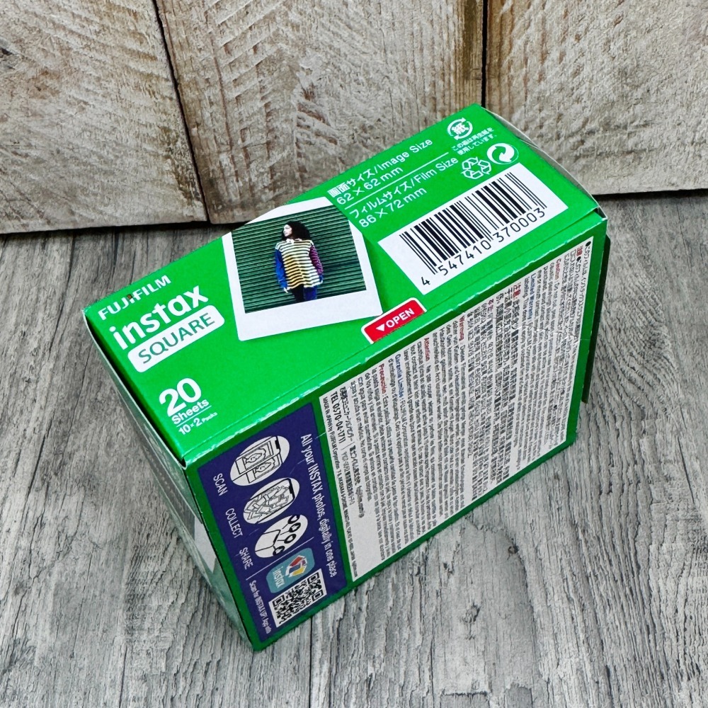 【3C配件倉】Fujifilm 富士 SQ SQUARE 底片 (20張入) 方形 空白底片 白色邊框 拍立得底片-細節圖2