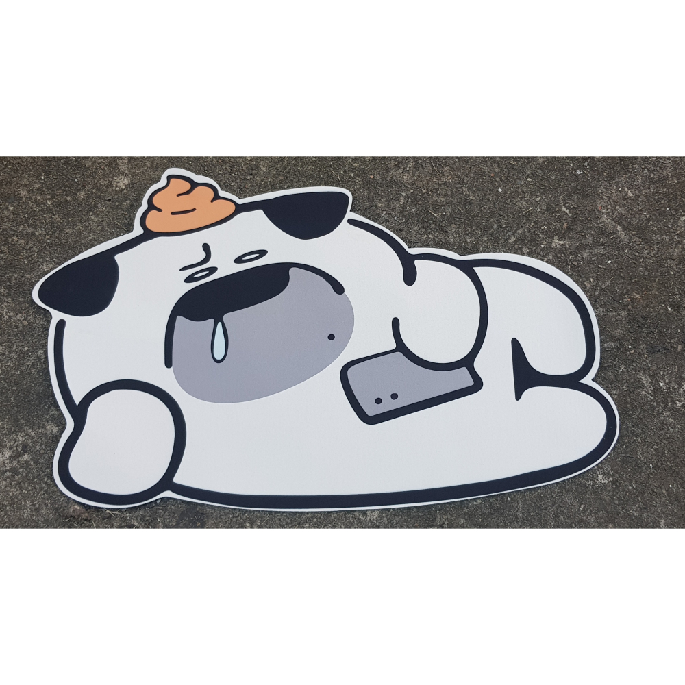 巴哥 PUG 可愛巴哥犬狗狗 卡通圖案 地墊 腳墊 防滑墊 硅藻泥墊-細節圖2