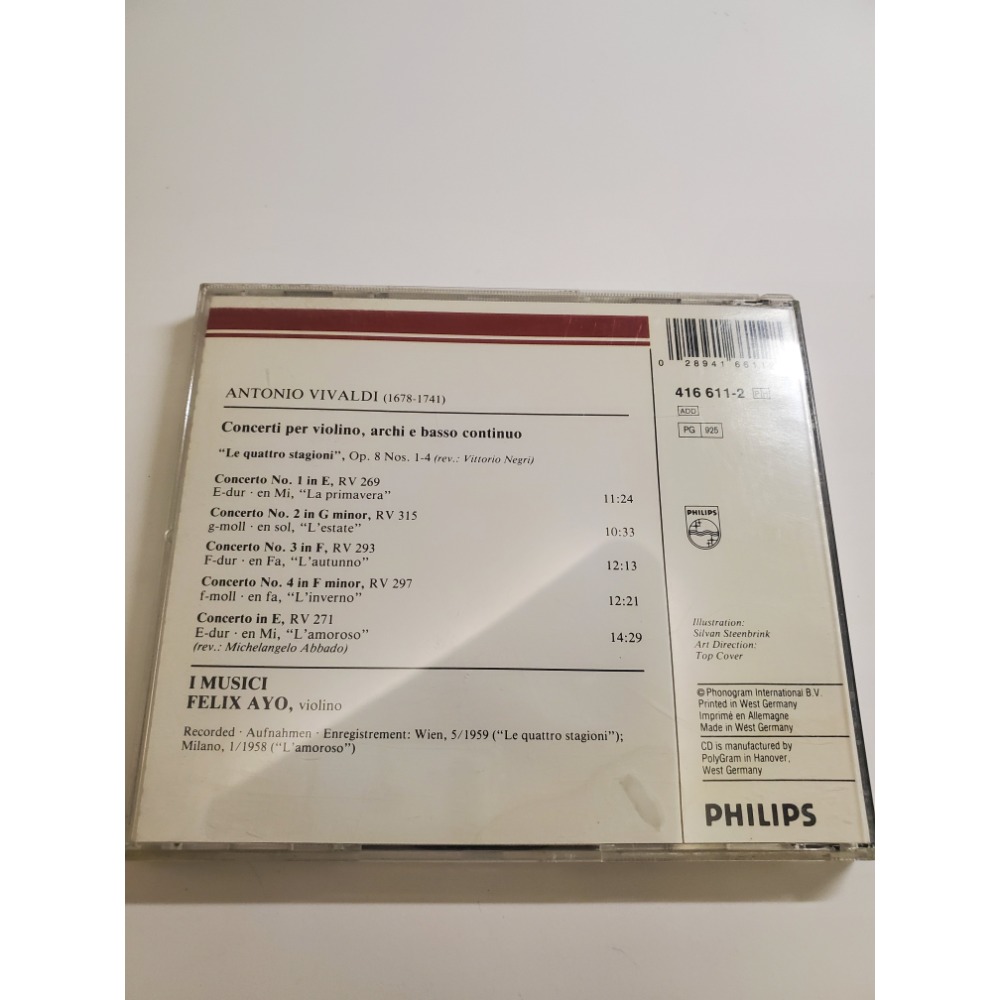 【PHILIPS】義大利音樂家合奏團 I MUSICI－－－-哎喲 Felix Ayo : 四季 ANRE的古典音樂入門-細節圖2