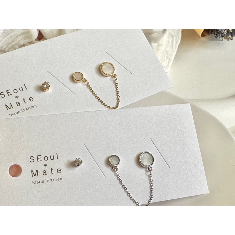 韓國 造型耳釘鏈-細節圖3