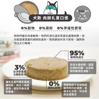 威哥寵物 天然無穀狗罐頭 主食罐 陪心 小白罐 80克 高含肉量 全犬 狗罐-細節圖2