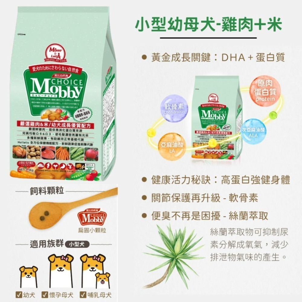 【威哥寵物】Mobby 莫比 狗飼料 無穀 低敏 1.5kg 3kg 7.5kg 幼犬 母犬 老犬  肥胖犬 莫比狗-細節圖6