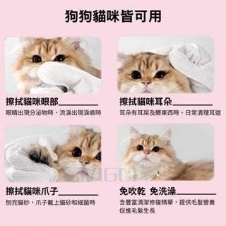 【威哥寵物】寵物免洗手套濕巾 乾洗清潔 拋棄式 殺菌除螨 清潔除臭 亮澤毛髮 寵物洗澡 寵物乾洗澡 寵物清潔 寵物沐浴-細節圖4