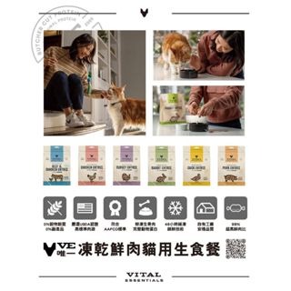 VE 唯一  貓用鮮肉生食餐 99%含肉量 貓鮮食 主食 貓飼料 方塊排 顆粒狀 豬肉 鴨肉 牛肉-細節圖3