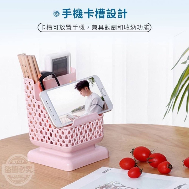 多功能仿藤編桌面收納架-細節圖6