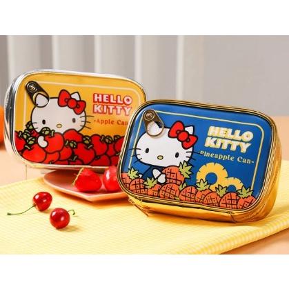 全新 現貨 三麗鷗 HELLO KITTY 水果罐頭收納包2入組 化妝包