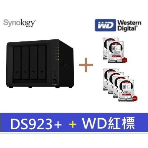 全新 含發票 群暉 Synology DS923+ 搭 WD 紅標 3.5吋 NAS 專用硬碟