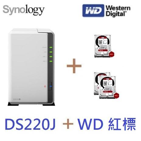 全新 含發票 群暉 Synology DS220J DS223J 搭 WD 紅標 3.5吋 NAS 專用硬碟