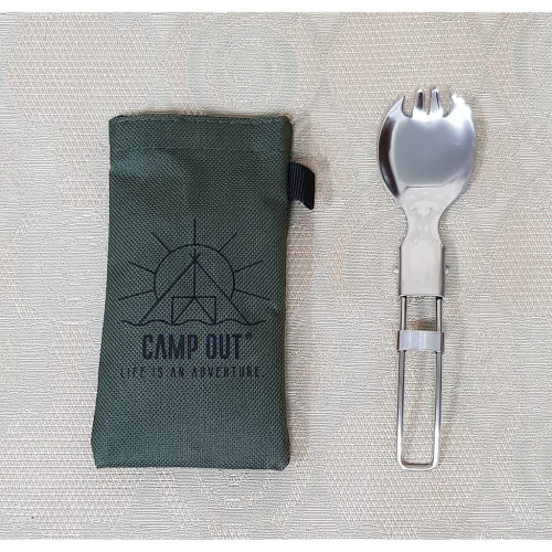 全新 POLER 摺疊叉匙兩用餐具 露營 露營餐具 摺疊餐具 叉匙 環保餐具 旅行 登山