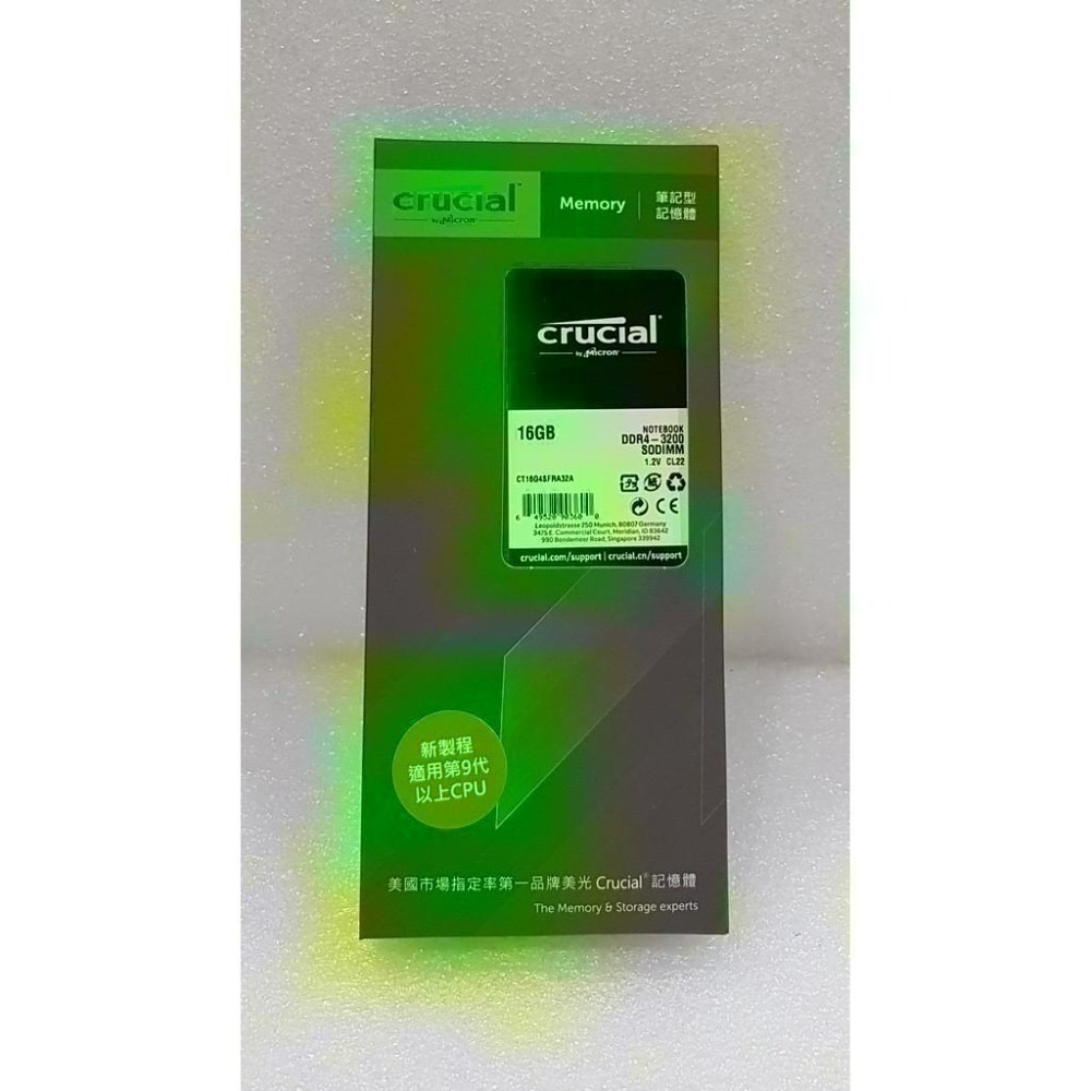美光 Micron Crucial NB DDR4 3200 8G 16G 32G 筆記型 RAM 原生顆粒-細節圖3