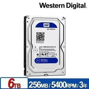 全新 現貨 含發票  威騰 WD 60EZAZ 60EZAX 藍標 3.5吋 6TB 5400R 3年保 桌上型硬碟-細節圖2