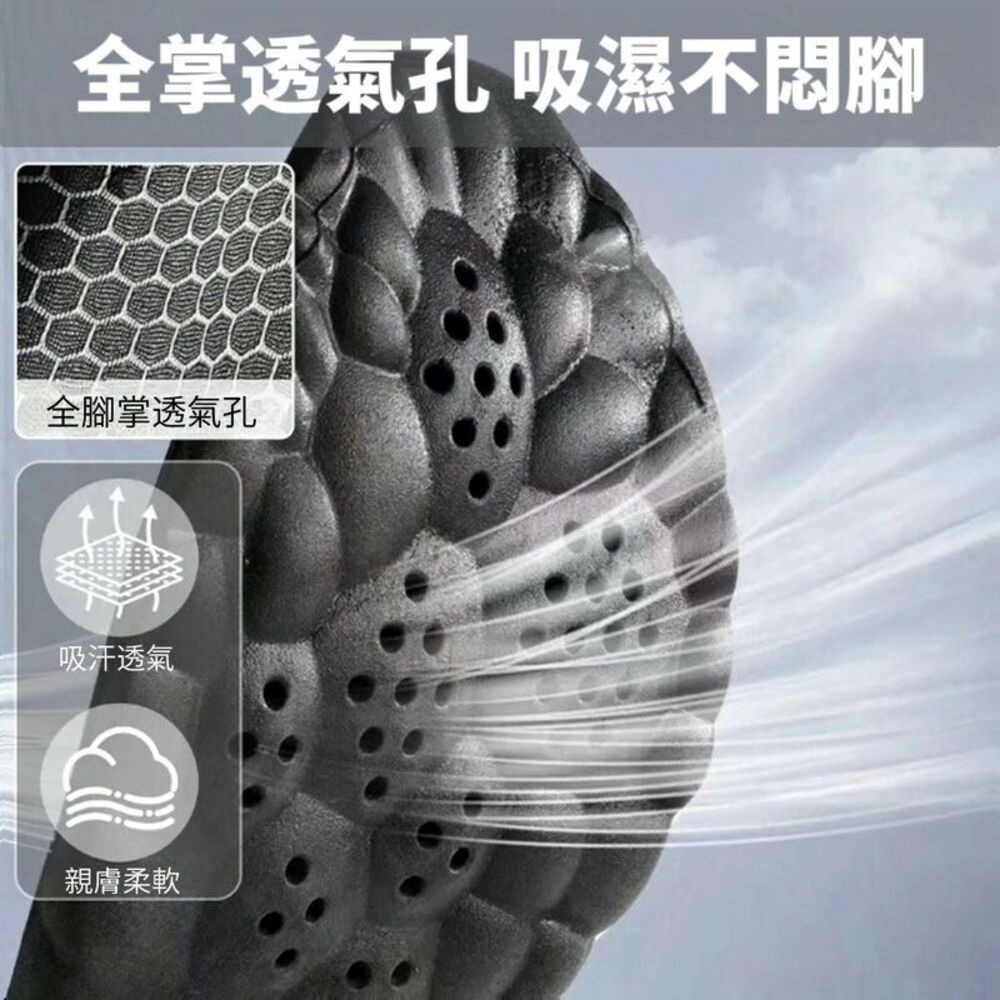 石墨烯極軟除臭鞋墊 全腳掌透氣孔 軟得像踩貓肚皮-細節圖9