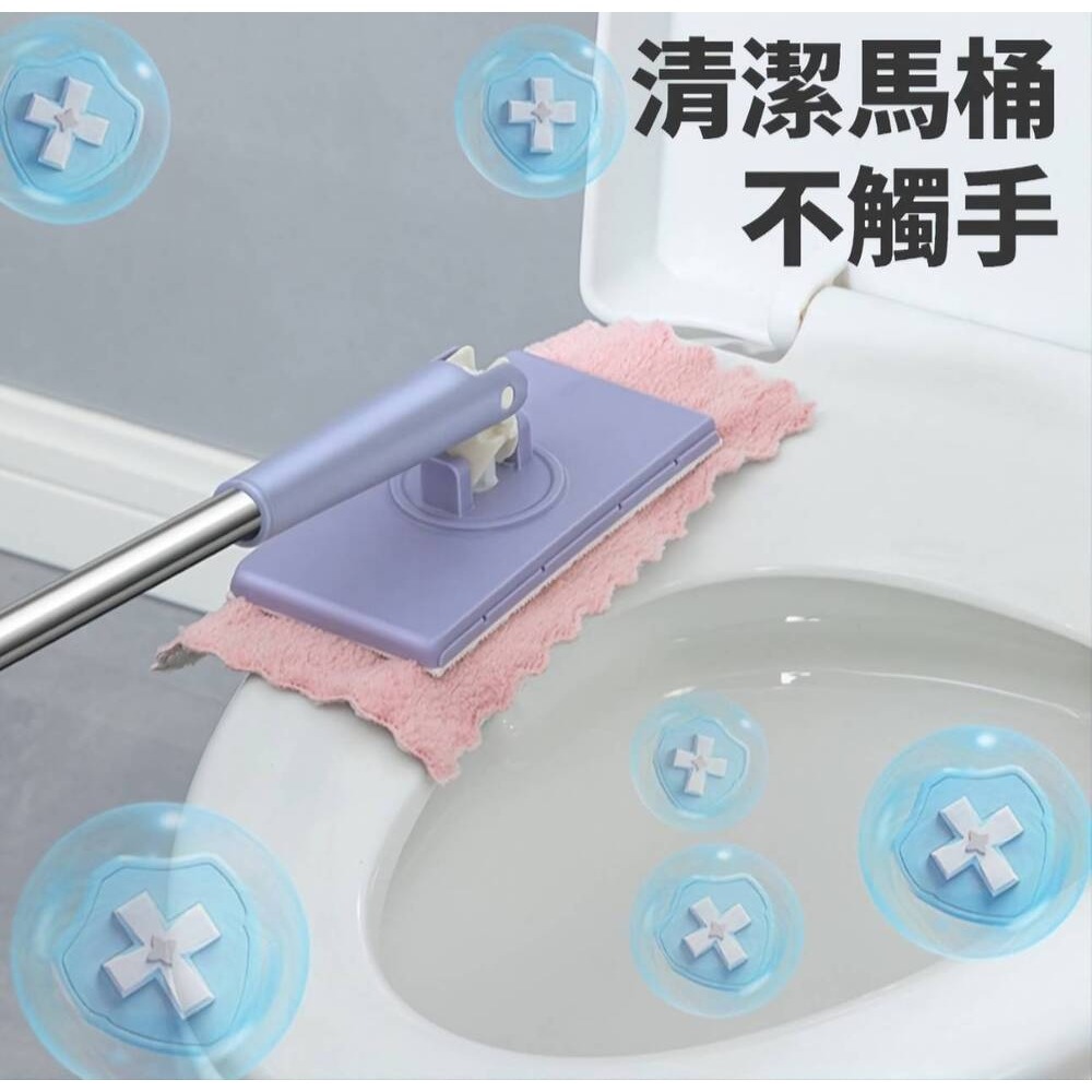 萬布夾拖輕拖把 無困擾清潔 管高管低管難清-細節圖2