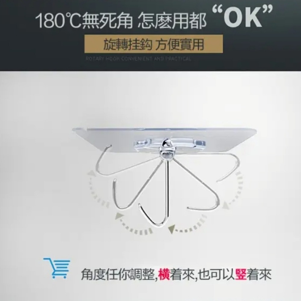 【強迫牢固版】 強力免釘不鏽鋼無痕掛勾 10入-細節圖2