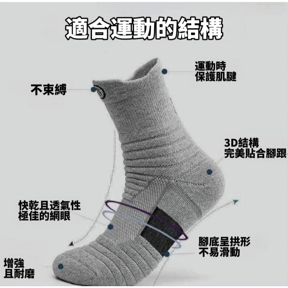 【動戰神】戰神風中筒運動襪 吸濕速乾 抗菌防臭-細節圖6