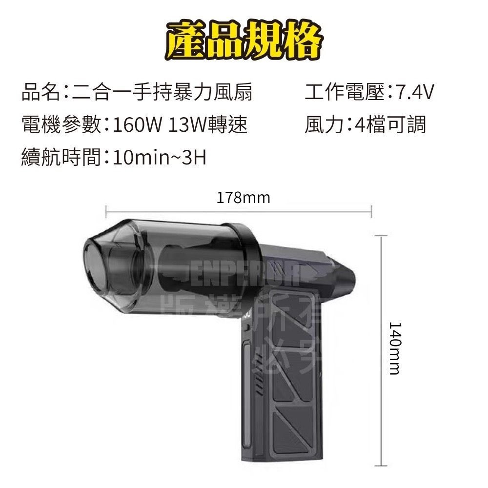 【渦輪機】吸吹渦輪二合一手持暴力風扇 強力風扇 深層吸塵-細節圖7