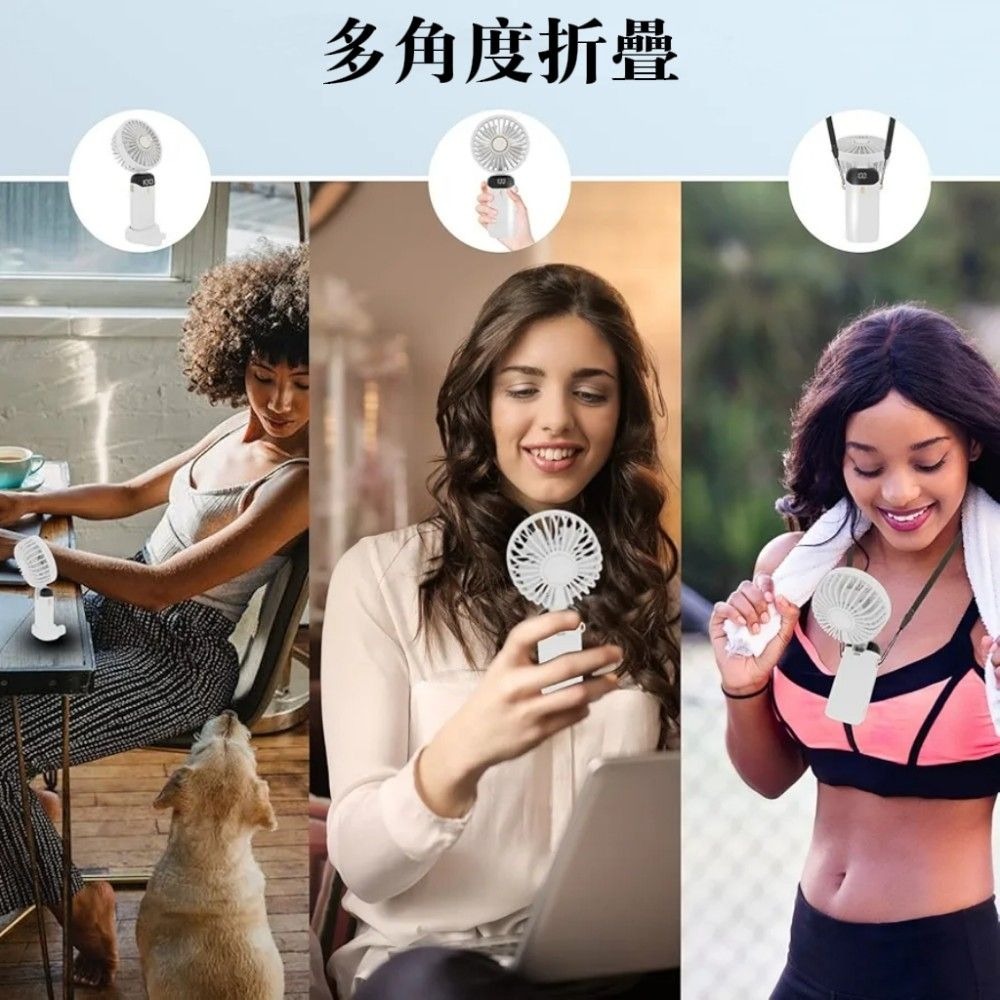【涼顏即日】夏日手持迷你摺疊風扇 五檔調節 手持風扇 桌面風扇-細節圖5