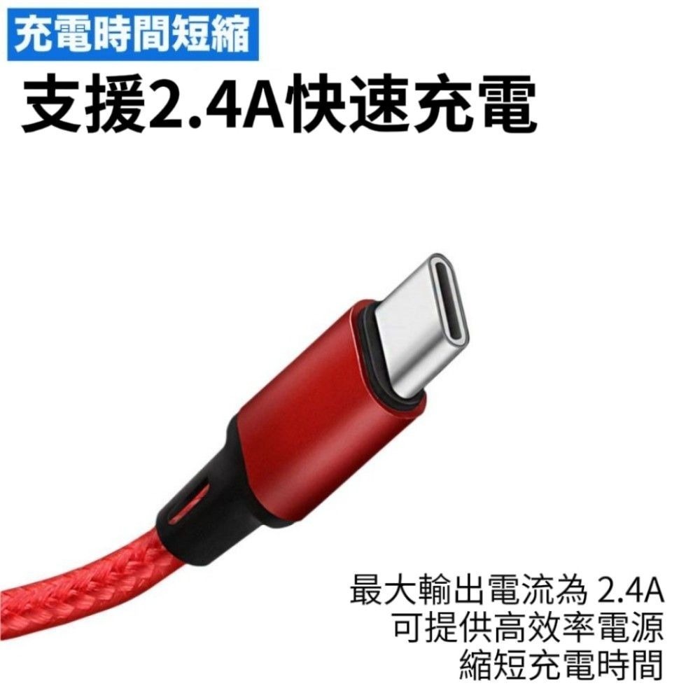 【超快感知】編織混色三合一充電線 提速30% 線頭加固 快充不燙-細節圖2