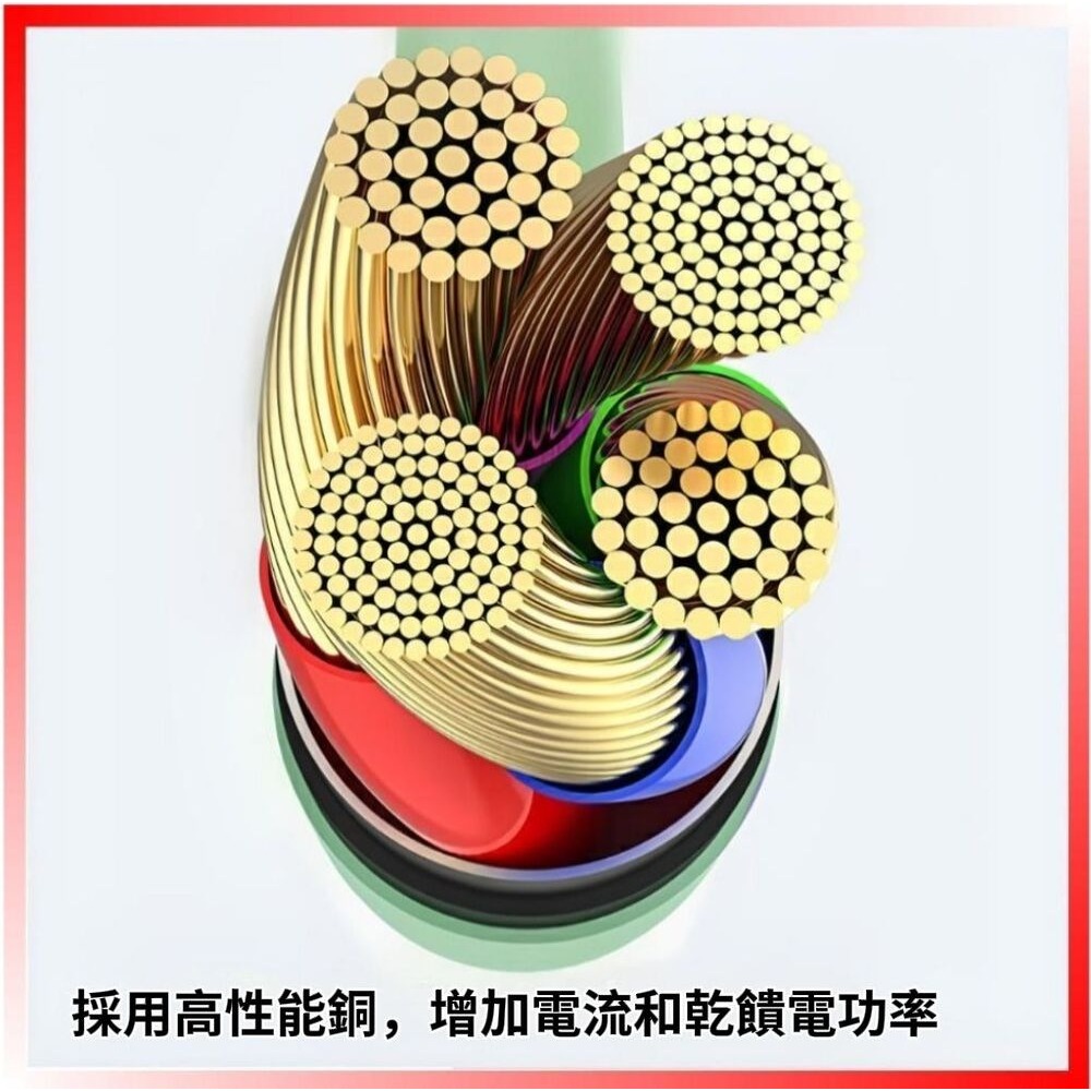 【快感知】單色液態矽膠三合一充電線 提速99% 線頭加固 快充不燙-細節圖7