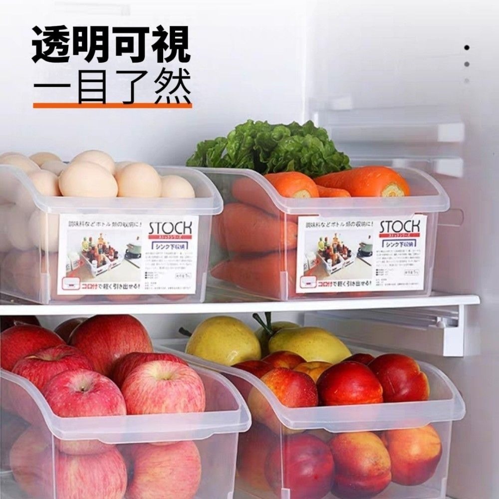 【秩序生活】透明堆疊冰箱收納盒 食品級PP 堆疊收納 廚房冰箱-細節圖3