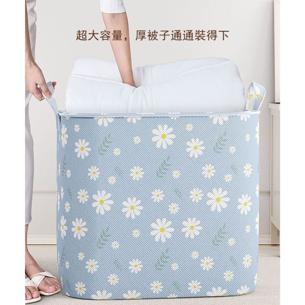 【花漾系】日式花漾衣物收納袋100L 收納袋 洗衣籃 收納籃-細節圖4