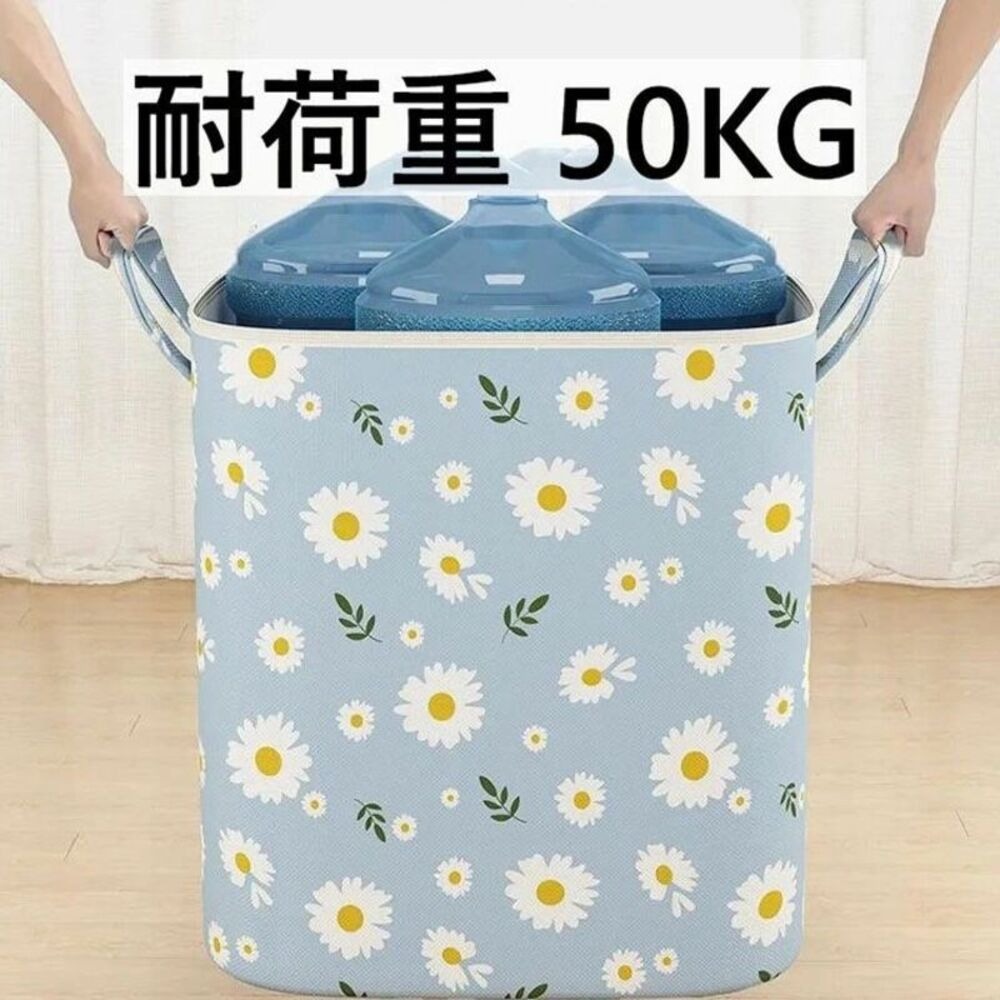 【花漾系】日式花漾衣物收納袋100L 收納袋 洗衣籃 收納籃-細節圖9