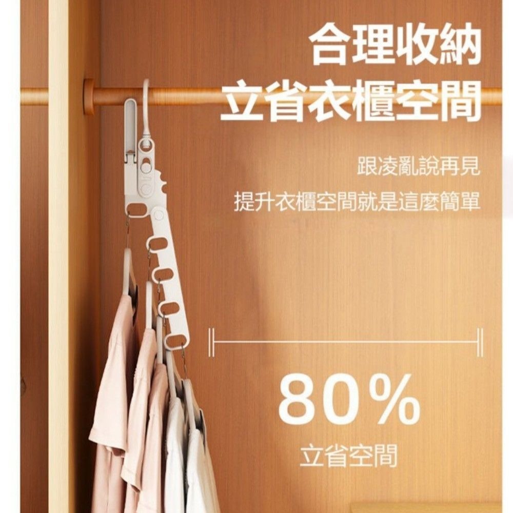 【旅人系】折疊五孔晾曬衣架 節省80%空間 旅行露營 衣架晾曬 折疊收納-細節圖4