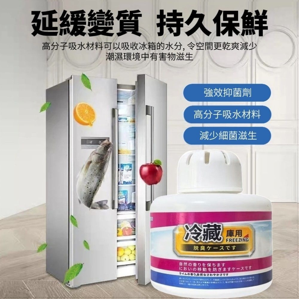 【FREEZ】日式活性炭吸附冰箱除味盒 迅速除味 冰箱清新-細節圖2