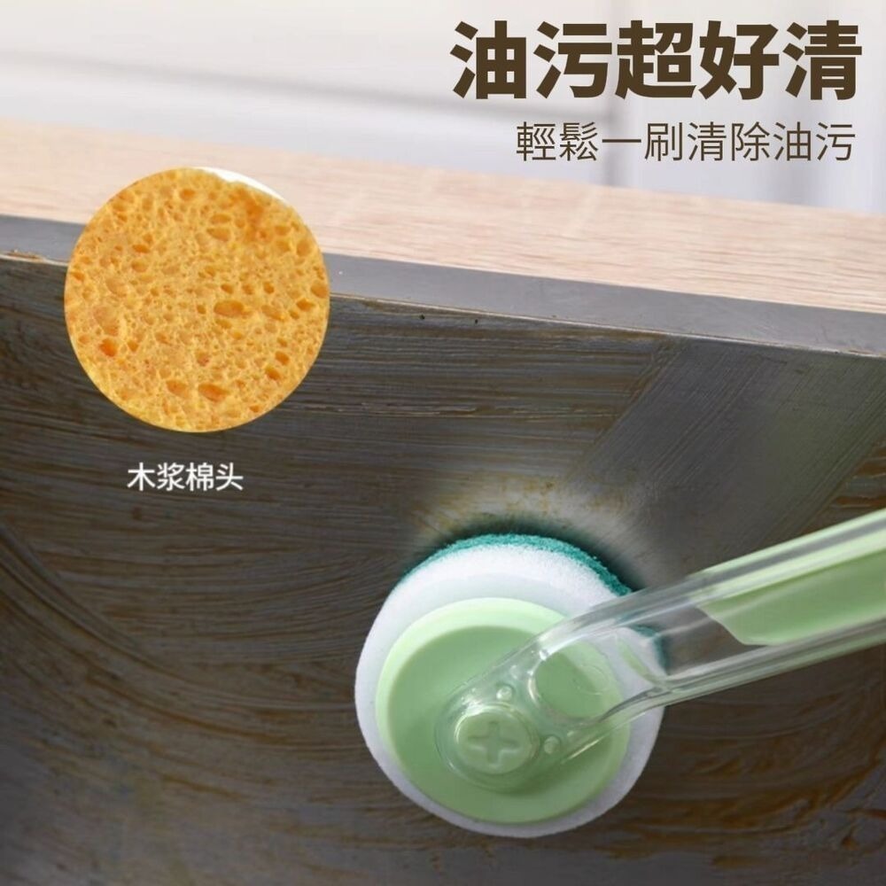 【清潔廚人】多功能廚房清潔刷 萬用手柄可替換刷頭-細節圖6