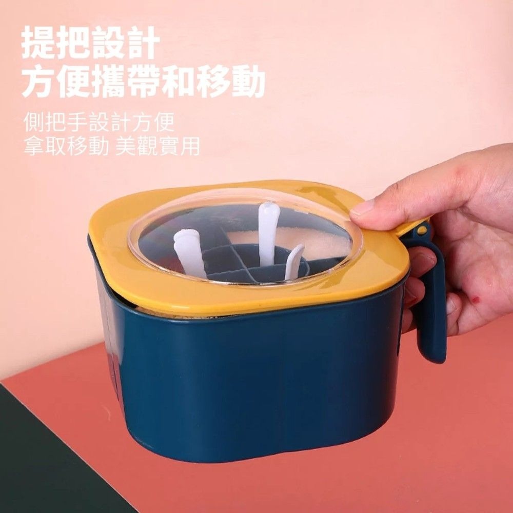 【調料師】四合一防潮調味分格盒 附贈4入湯匙 防塵防潮 調味料盒 調味罐-細節圖2